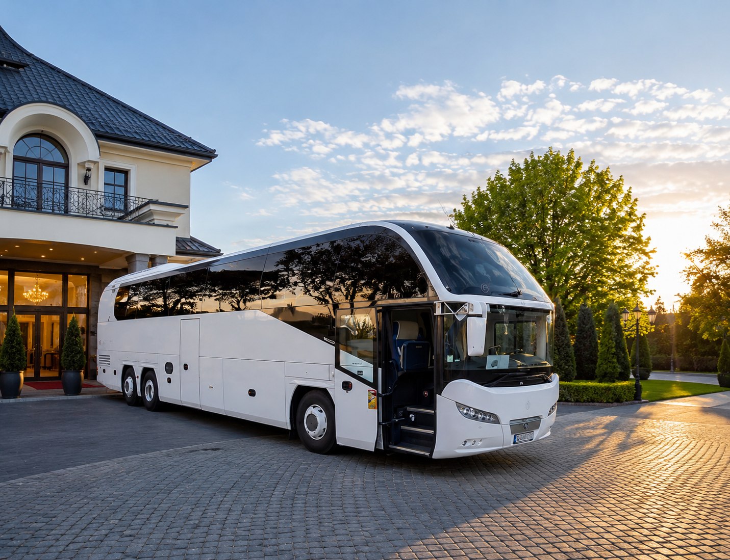 Burchacki Reisebus am Hotel